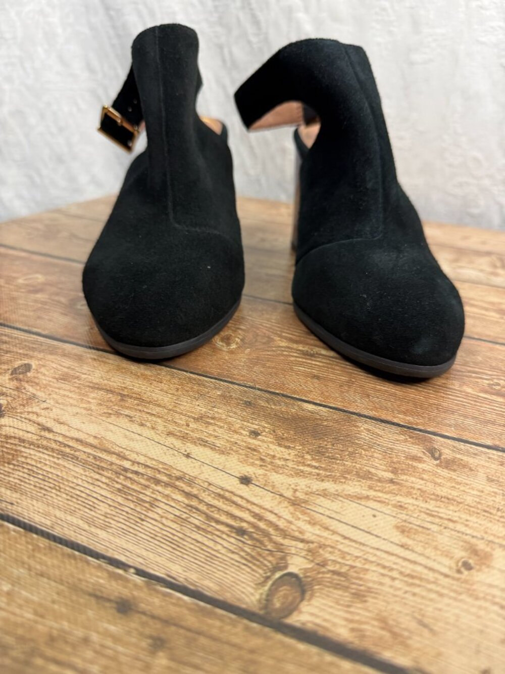 Vionic Women’s Black Suede Slingback Block Heel Pumps Size 11 - Picture 3 of 8